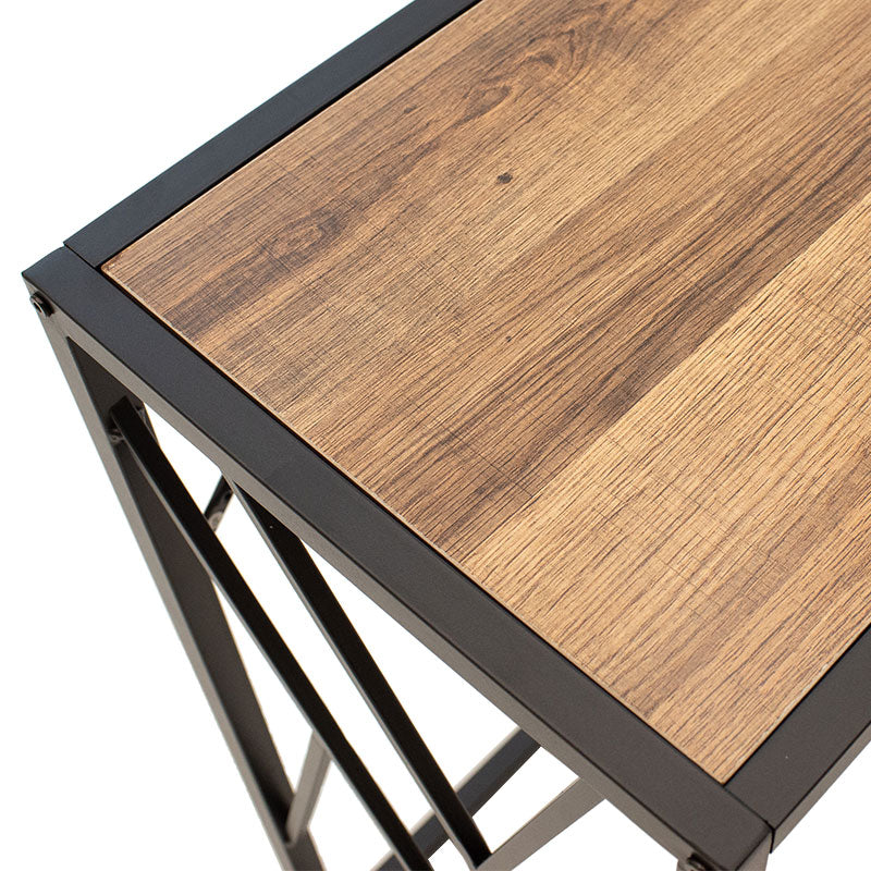 Κονσόλα Ivy  χρώμα καρυδί-μαύρο 120x35x75εκ - Pakobazaar
