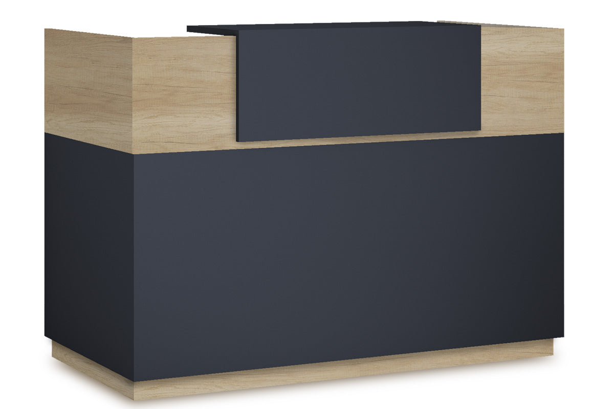 Γραφείο reception Lotus  σε χρώμα φυσικό - ανθρακί 180x70x110εκ - Pakobazaar