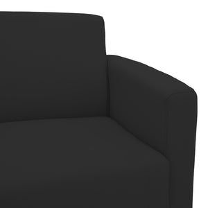 Καναπές τριθέσιος Sidica  PU σε μαύρη απόχρωση 185x78x83εκ - Image 4