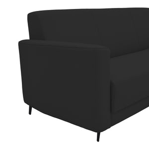 Καναπές τριθέσιος Sidica  PU σε μαύρη απόχρωση 185x78x83εκ - Image 6