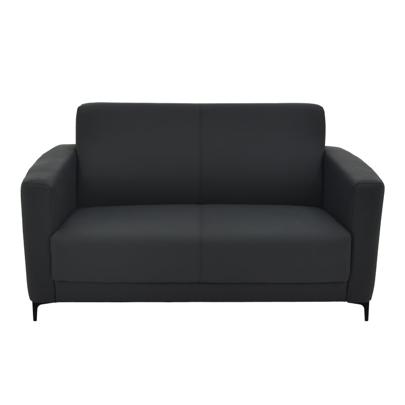 Καναπές διθέσιος Sidica I  PU σε μαύρη απόχρωση 135x78x83εκ - Image 2