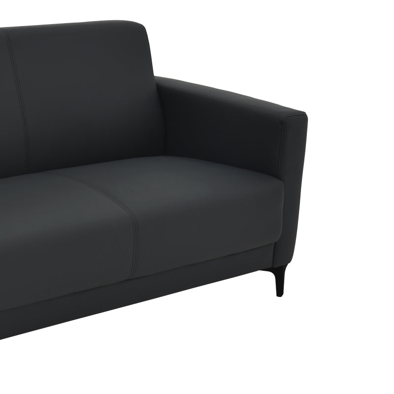Καναπές διθέσιος Sidica I  PU σε μαύρη απόχρωση 135x78x83εκ - Image 4