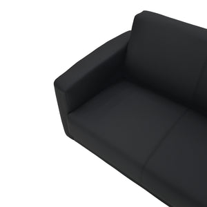 Καναπές διθέσιος Sidica I  PU σε μαύρη απόχρωση 135x78x83εκ - Image 5