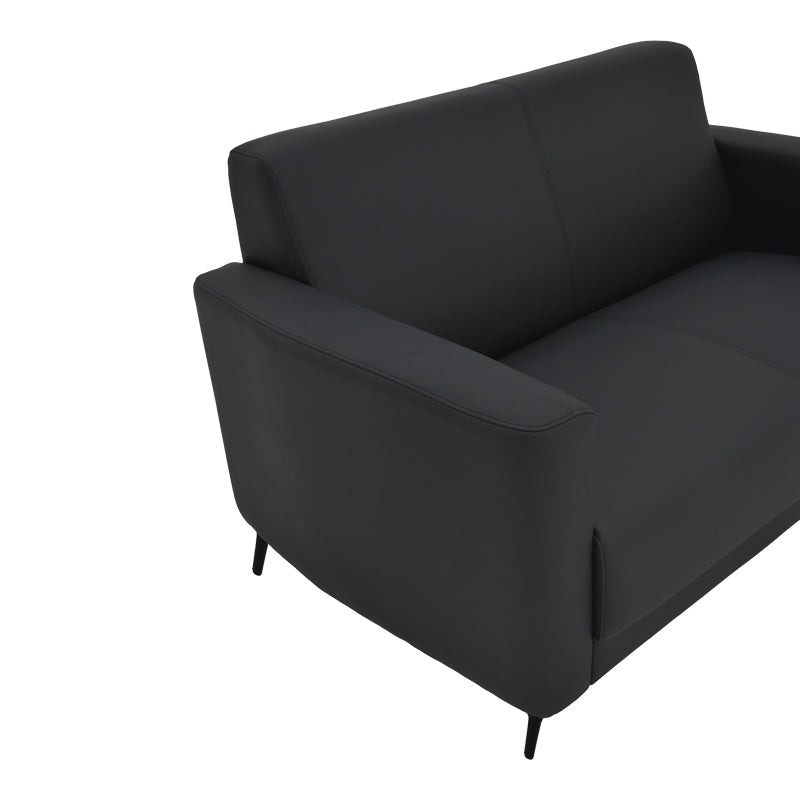 Καναπές διθέσιος Sidica I  PU σε μαύρη απόχρωση 135x78x83εκ - Image 6