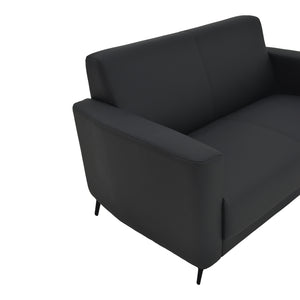 Καναπές διθέσιος Sidica I  PU σε μαύρη απόχρωση 135x78x83εκ - Image 6