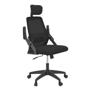 Καρέκλα γραφείου Peja  mesh ύφασμα μαύρο 58x60x107-117εκ - Pakobazaar