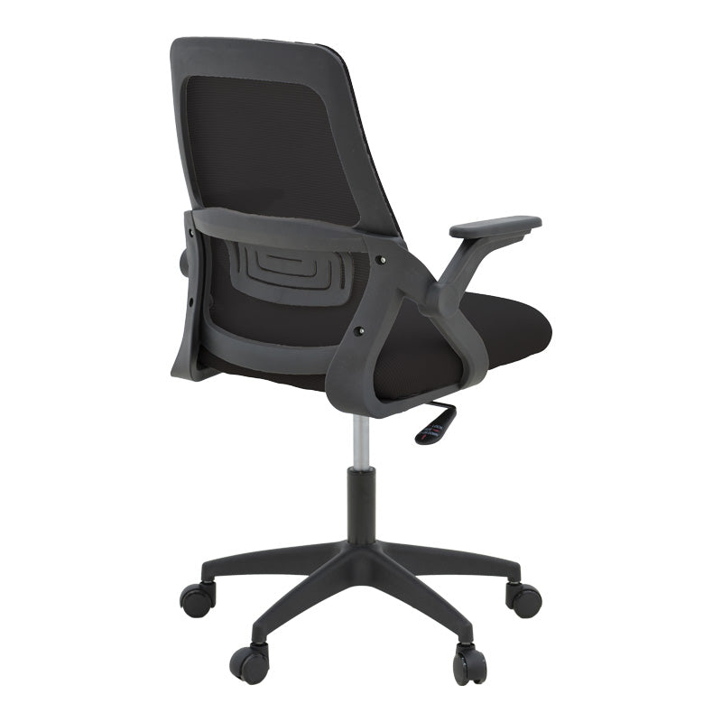 Καρέκλα γραφείου Reji  mesh ύφασμα μαύρο 58x60x89-99εκ - Pakobazaar