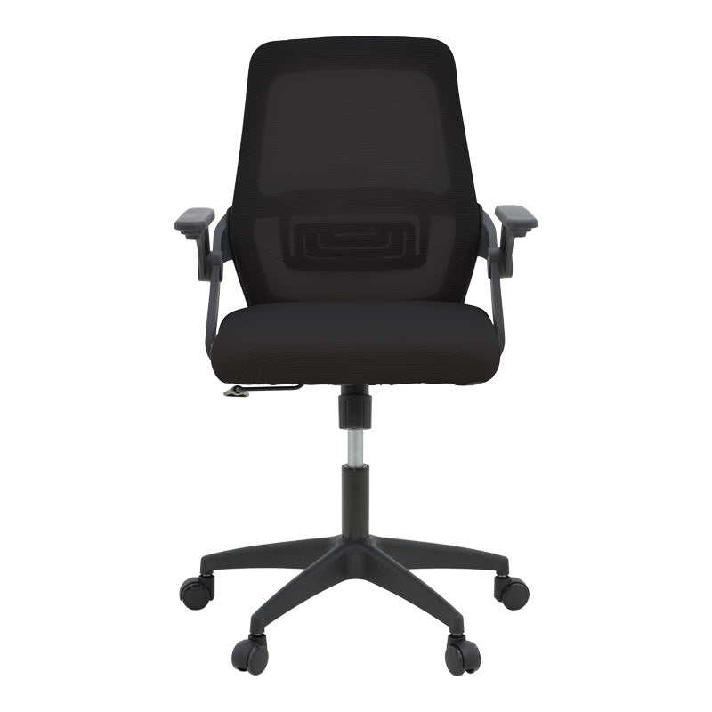 Καρέκλα γραφείου Reji  mesh ύφασμα μαύρο 58x60x89-99εκ - Pakobazaar