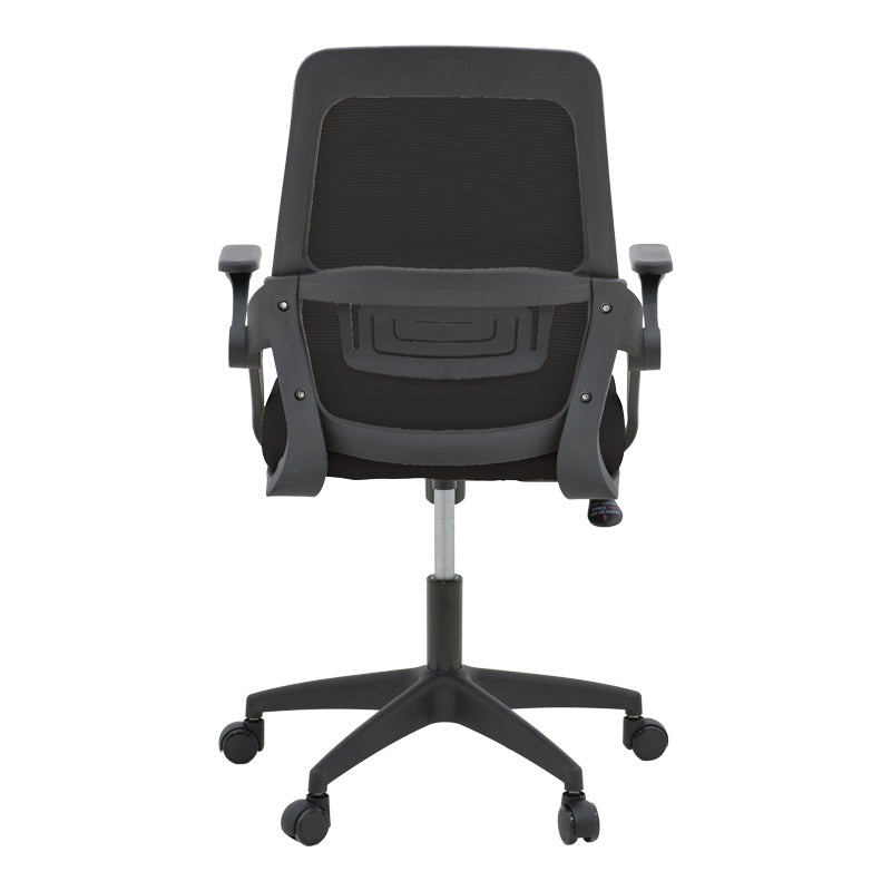 Καρέκλα γραφείου Reji  mesh ύφασμα μαύρο 58x60x89-99εκ - Pakobazaar