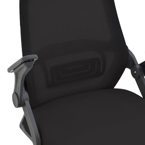 Καρέκλα γραφείου Reji  mesh ύφασμα μαύρο 58x60x89-99εκ - Pakobazaar