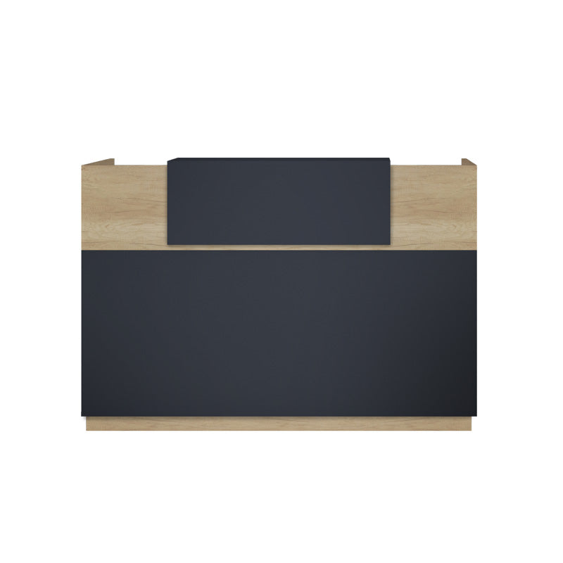 Γραφείο reception Lotus  σε χρώμα φυσικό - ανθρακί 140x70x110εκ - Pakobazaar