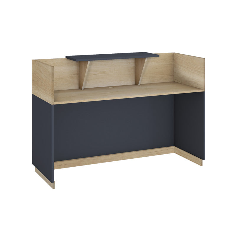 Γραφείο reception Lotus  σε χρώμα φυσικό - ανθρακί 140x70x110εκ - Pakobazaar