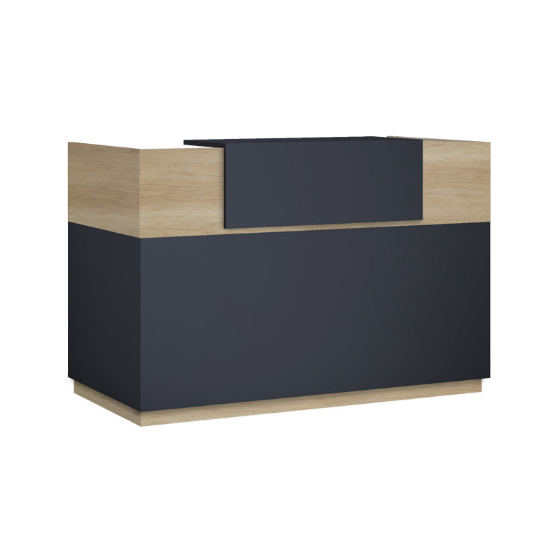 Γραφείο reception Lotus  σε χρώμα φυσικό - ανθρακί 140x70x110εκ - Pakobazaar