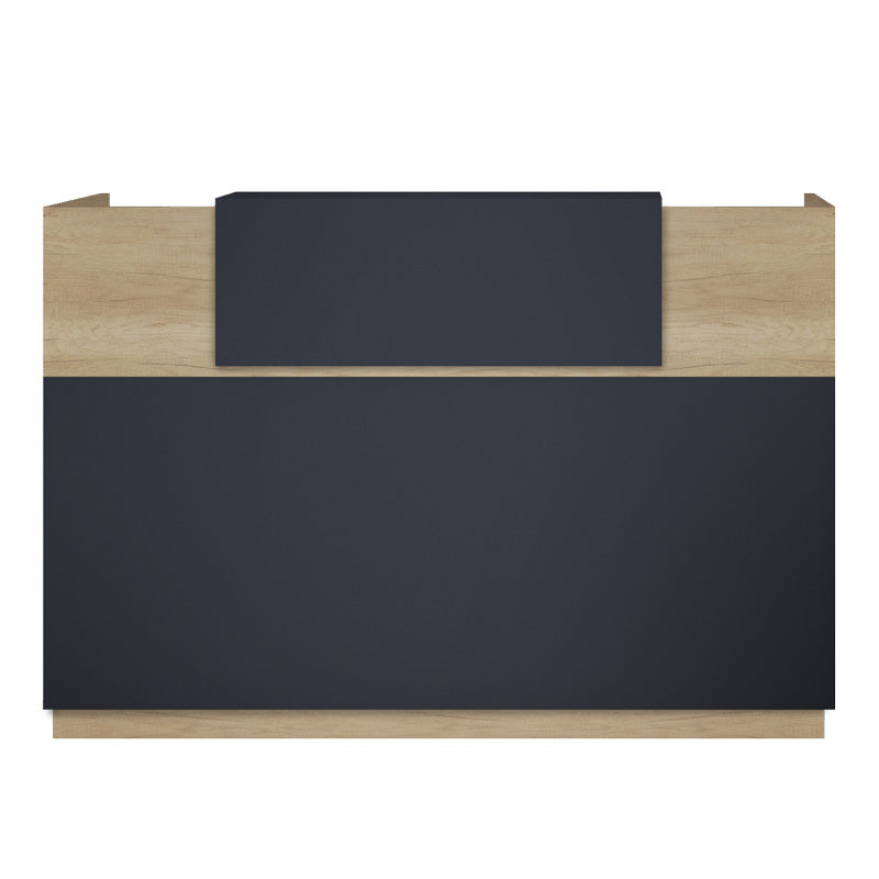 Γραφείο reception Lotus  σε χρώμα φυσικό - ανθρακί 200x70x110εκ - Pakobazaar