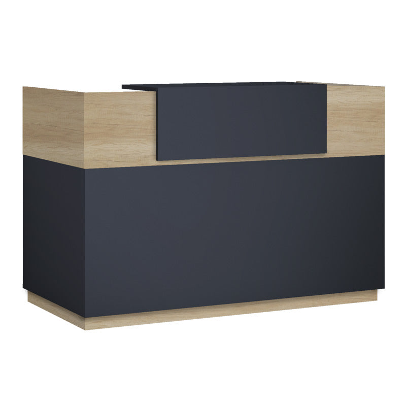 Γραφείο reception Lotus  σε χρώμα φυσικό - ανθρακί 200x70x110εκ - Pakobazaar