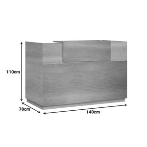 Γραφείο reception Lotus  σε χρώμα φυσικό 140x70x110εκ - Pakobazaar