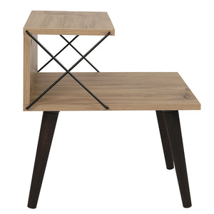 Βοηθητικό τραπέζι-κομοδίνο Gather  sonoma-καρυδί 50x40x55εκ - Image 4