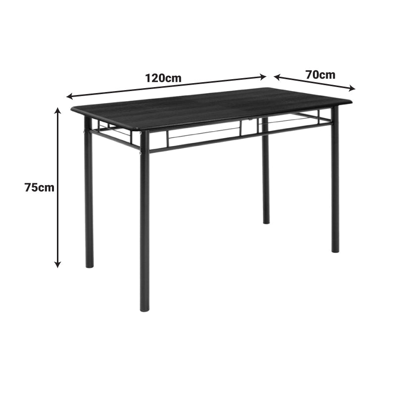 Τραπεζαρία Roza  σετ 5τμχ χρώμα sonoma - πόδια λευκό gloss 120x70x75εκ - Pakobazaar