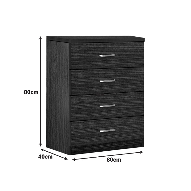 Συρταριέρα Killian  με 4 συρτάρια sonoma 80x40x80εκ - Pakobazaar