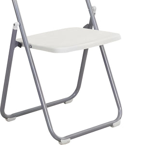 Καρέκλα πτυσσόμενη Daxton  PP λευκό-ασημί 49x46.5x73.5εκ - Image 4