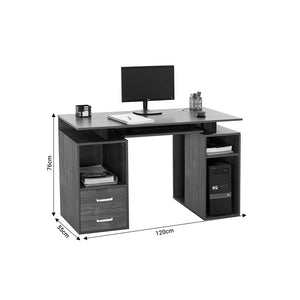 Γραφείο υπολογιστή Liberion  γκρι-oak 120x55x76εκ