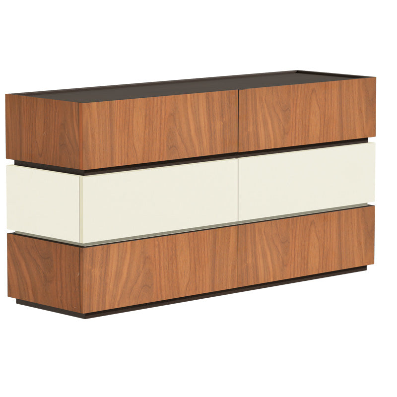 Συρταριέρα Sonlen  mdf σε καρυδί-μπεζ απόχρωση 120x40x72εκ - Image 3