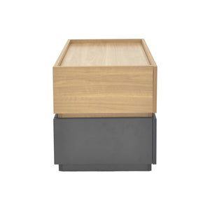 Κομοδίνο Sonlen  mdf σε sonoma-ανθρακί απόχρωση 60x40x44.5εκ - Image 4