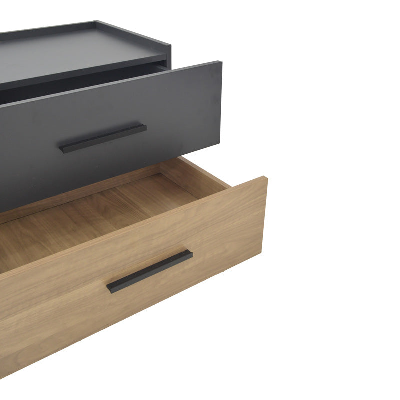 Κομοδίνο Sonlen  mdf σε sonoma-ανθρακί απόχρωση 60x40x44.5εκ - Image 7