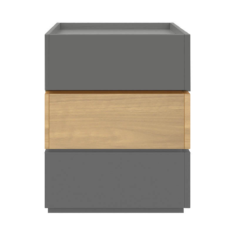 Κομοδίνο Sonlen  mdf σε sonoma-ανθρακί απόχρωση 60x40x66εκ - Pakobazaar