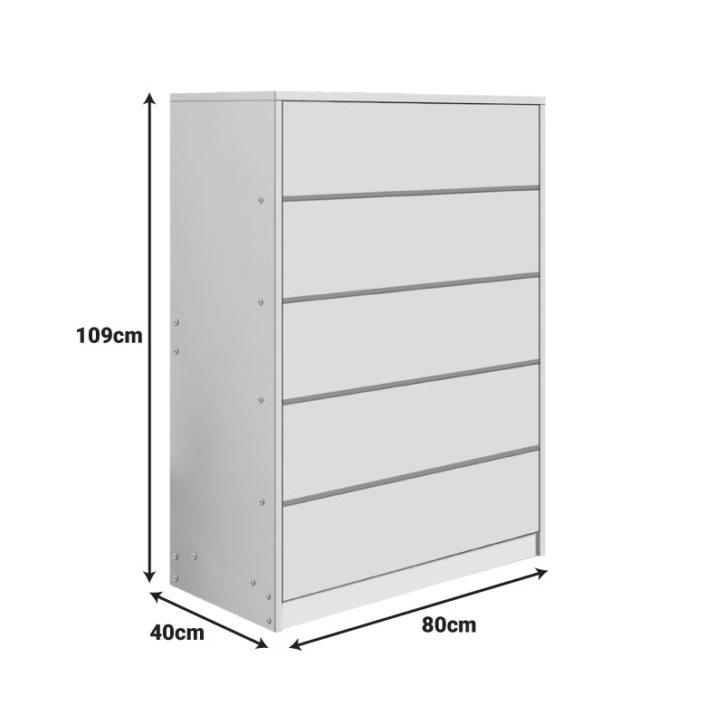 Συρταριέρα Kuanger  mdf σε φυσική απόχρωση 80x40x109εκ - Image 3