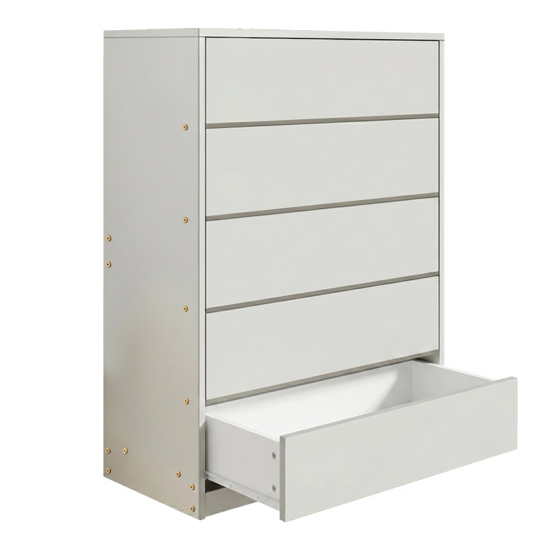 Συρταριέρα Kuanger  mdf σε λευκή απόχρωση 80x40x109εκ - Pakobazaar