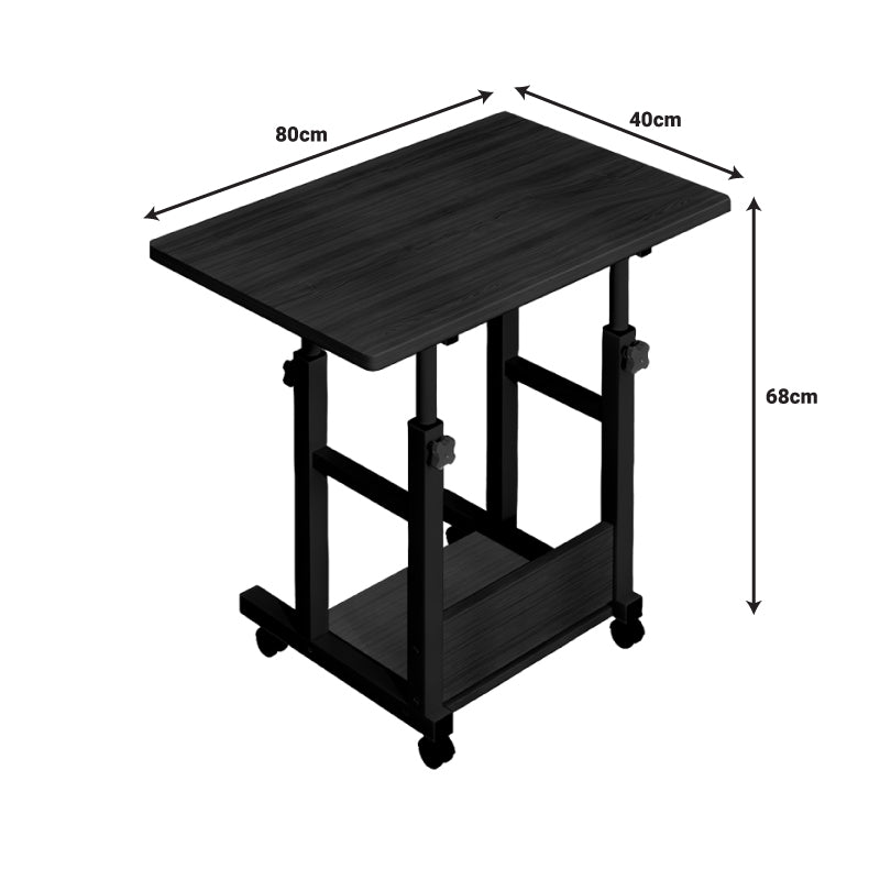 Γραφείο τροχήλατο Stolu I  MDF-metal σε καρυδί απόχρωση 80x40x68εκ - Pakobazaar