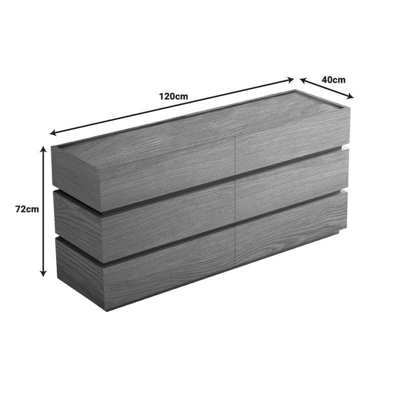 Συρταριέρα Sonlen  mdf σε oak απόχρωση 120x40x72εκ - Image 3