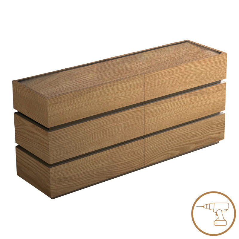 Συρταριέρα Sonlen  mdf σε oak απόχρωση 120x40x72εκ - Image 1