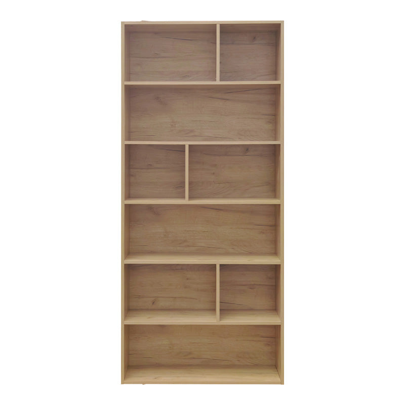Βιβλιοθήκη Evergin  mdf σε oak απόχρωση 80x30x180εκ - Pakobazaar