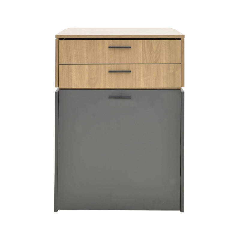 Τουαλέτα κρεβατοκάμαρας Sonlen  ανθρακί-sonoma 60x45x130εκ - Pakobazaar