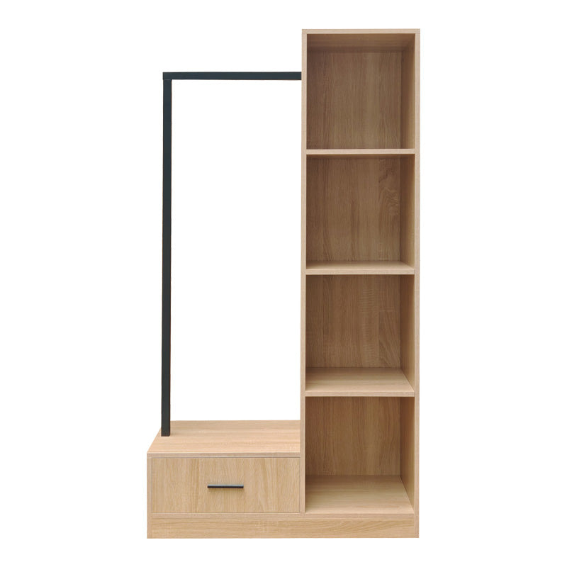 Έπιπλο εισόδου Erdeco  mdf σε φυσική απόχρωση 80x40x150εκ - Pakobazaar
