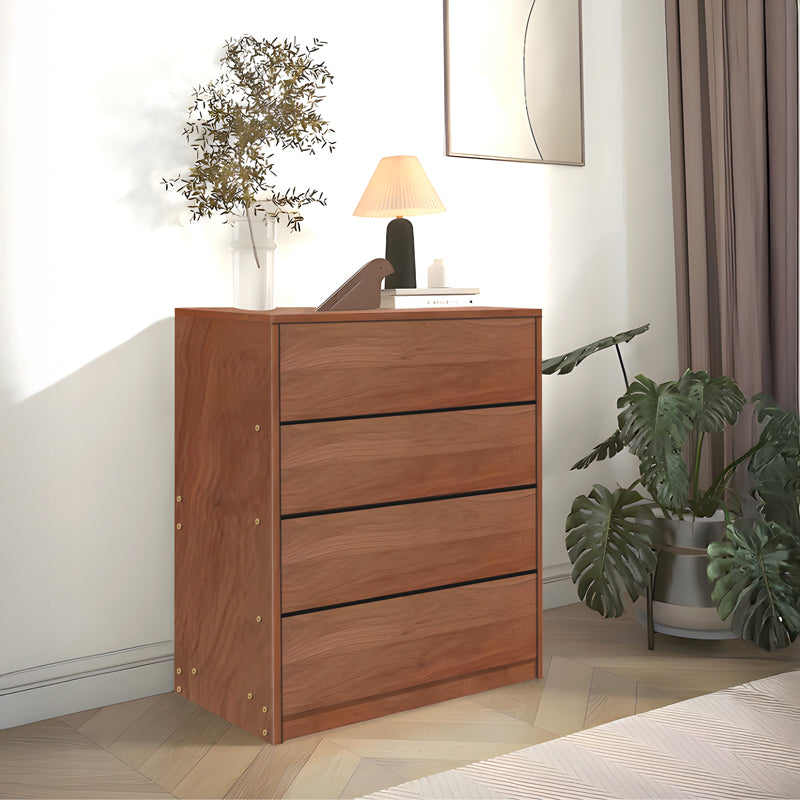 Συρταριέρα Kuanger  mdf σε καρυδί απόχρωση 80x40x89εκ - Pakobazaar