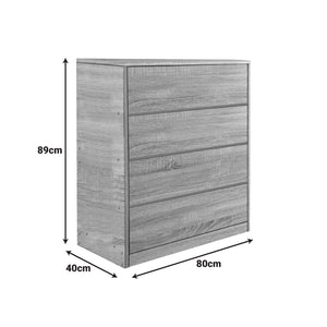 Συρταριέρα Kuanger  mdf σε καρυδί απόχρωση 80x40x89εκ - Pakobazaar