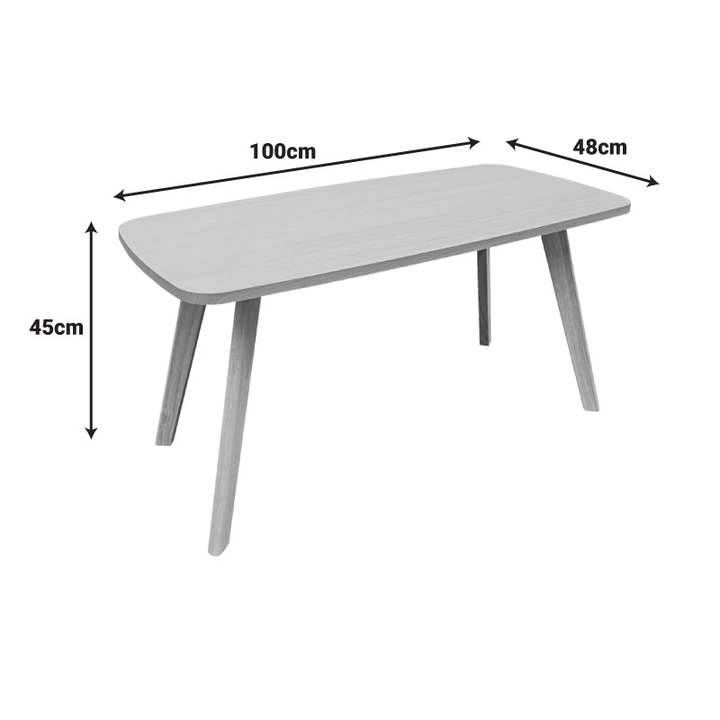 Τραπέζι σαλονιού Komela mdf σε φυσική απόχρωση 100x48x45cm - Pakobazaar