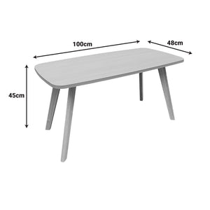 Τραπέζι σαλονιού Komela mdf σε φυσική απόχρωση 100x48x45cm - Pakobazaar