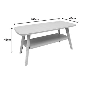 Τραπέζι σαλονιού Komela I mdf σε φυσική απόχρωση 100x48x45cm - Pakobazaar