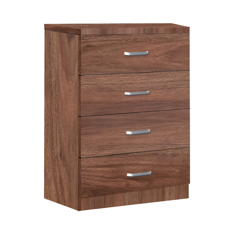 Συρταριέρα Killian  με 4 συρτάρια καρυδί 80x40x80εκ - Pakobazaar
