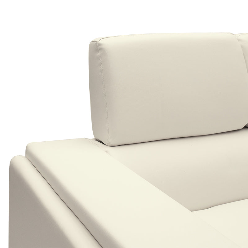 Καναπές Shea  2θέσιος PU ivory-inox 158x80x87εκ - Pakobazaar