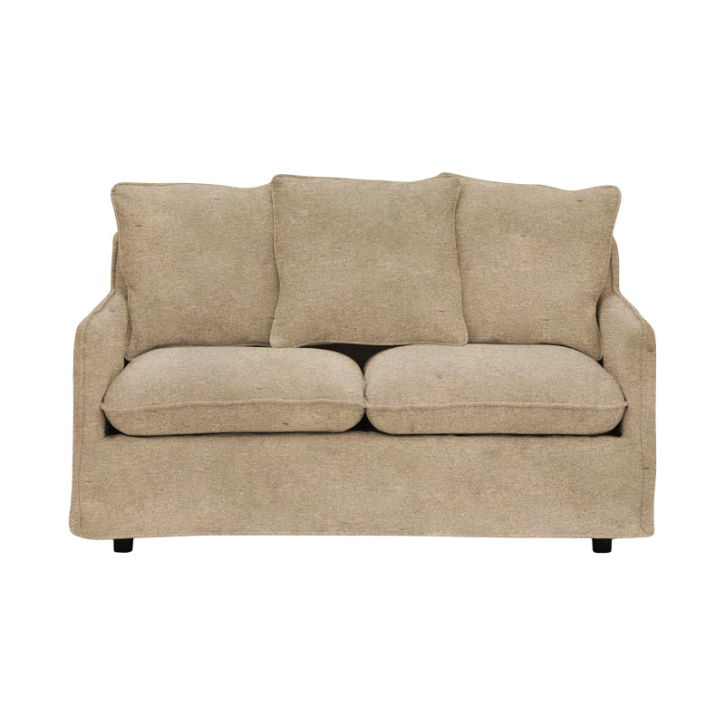 Σετ σαλονιού Interest  2τεμ ύφασμα σε μπεζ απόχρωση με μαξιλάρια - Pakobazaar