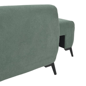 Kαναπές κρεβάτι τριθέσιος αναστρέψιμος Settee  ύφασμα με αποθηκευτικό χώρο σε μέντα απόχρωση 286x204x93εκ - Pakobazaar