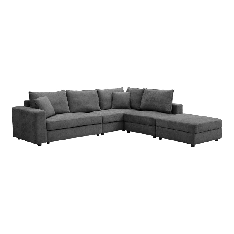 Πολυμορφικός καναπές Navaro  ύφασμα ανθρακί 281x256x85εκ - Pakobazaar