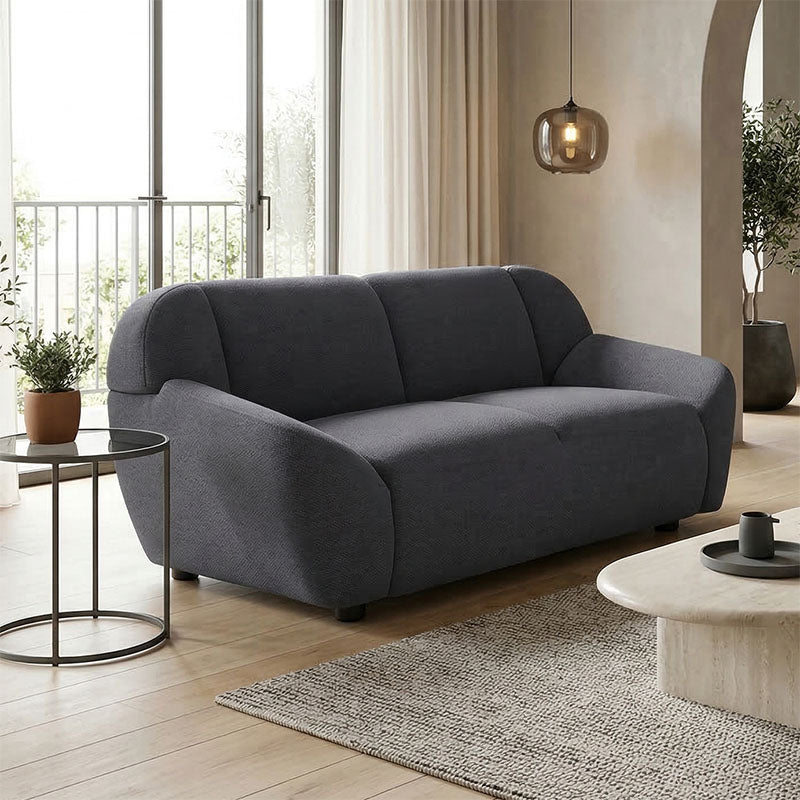 Καναπές διθέσιος Echono  ύφασμα ανθρακί 144x88x77εκ - Pakobazaar