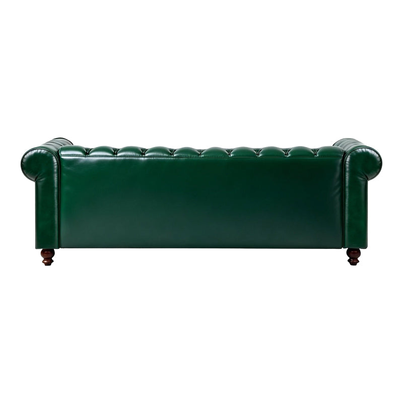 Kαναπές τριθέσιος τ. Chesterfield  pu κυπαρισσί 203x84x67εκ - Pakobazaar