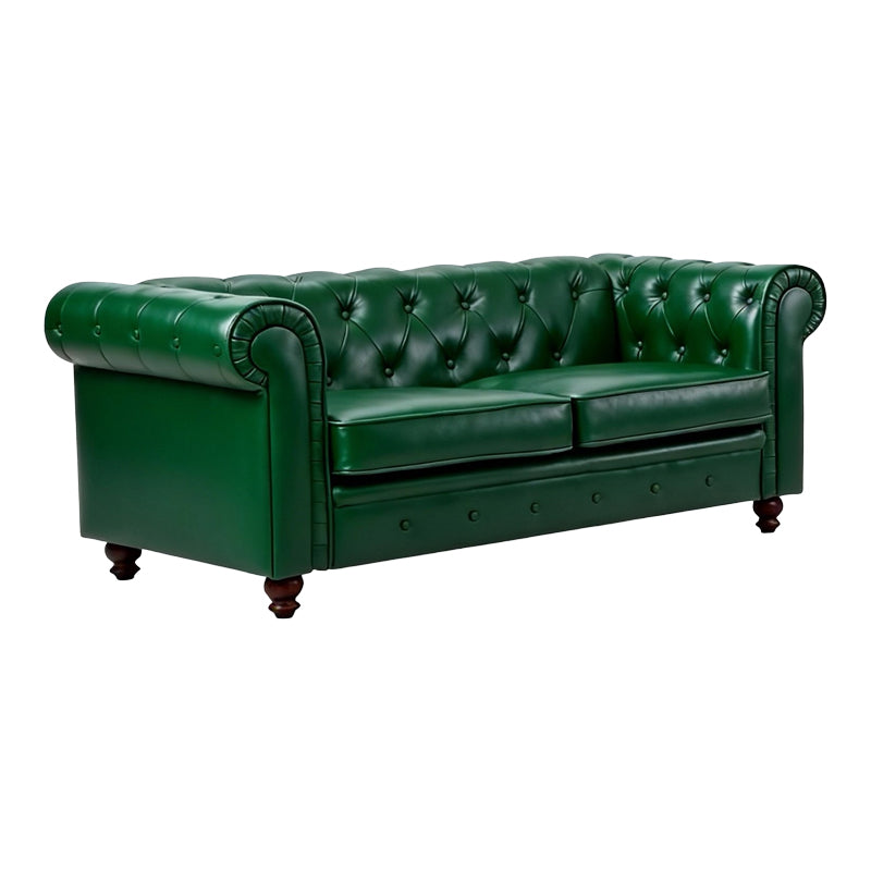 Kαναπές διθέσιος τ. Chesterfield  pu κυπαρισσί 160x84x67εκ - Pakobazaar